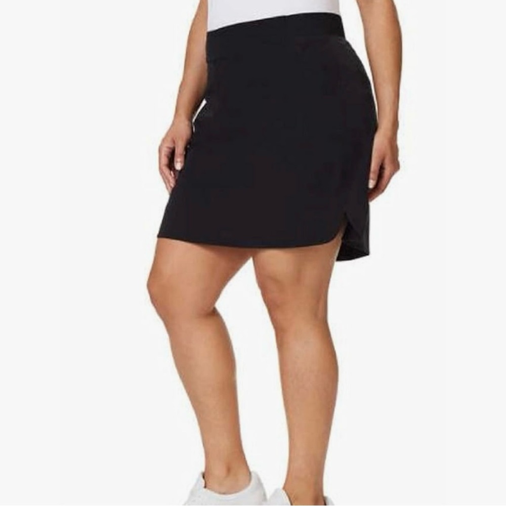 32 Degrees Cool Womens Skort Size XL Black Pull On Pockets Athleisure